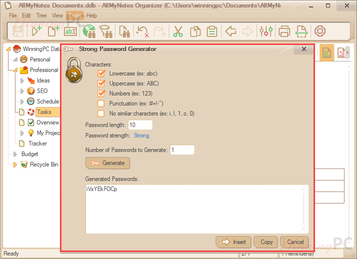 Allmynotes Organizer Deluxe 2024 Password Generator Allmynotes Organizer Deluxe 2024 Password Generator