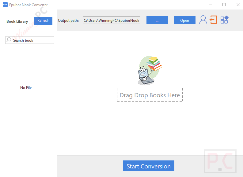 Epubor Nook Converter Main Screenshot Epubor Nook Converter Main Screenshot