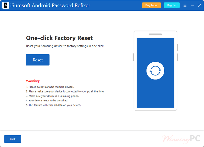 Isumsoft Android Password Refixer Factory Reset