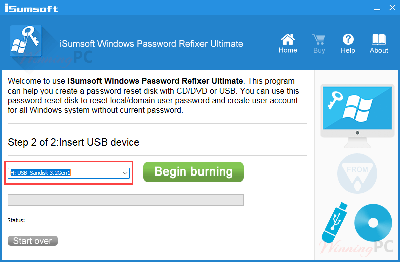 Isumsoft Windows Password Refixer Begin Burning Isumsoft Windows Password Refixer Begin Burning