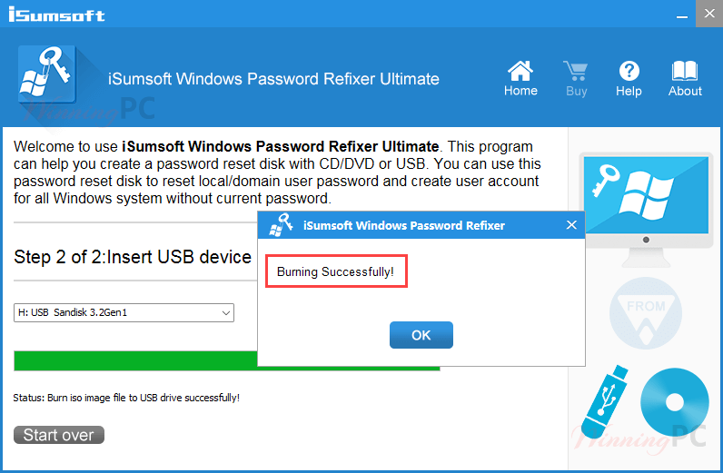 Isumsoft Windows Password Refixer Burning Successfully Isumsoft Windows Password Refixer Burning Successfully