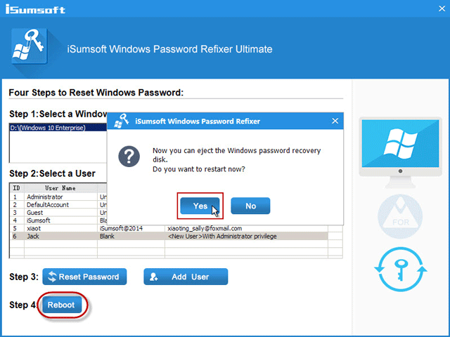 Isumsoft Windows Password Refixer Reboot Isumsoft Windows Password Refixer Reboot