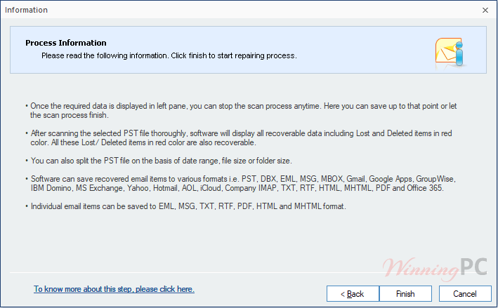 Kernel For Outlook Pst Repair Process Information Kernel For Outlook Pst Repair Process Information