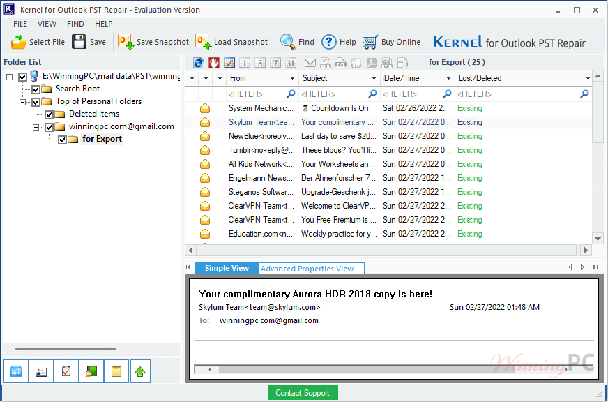 Kernel For Outlook Pst Repair Results Kernel For Outlook Pst Repair Results