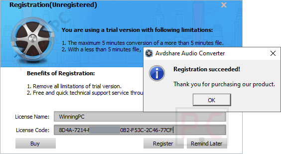 Register Avdshare Audio Converter Register Avdshare Audio Converter