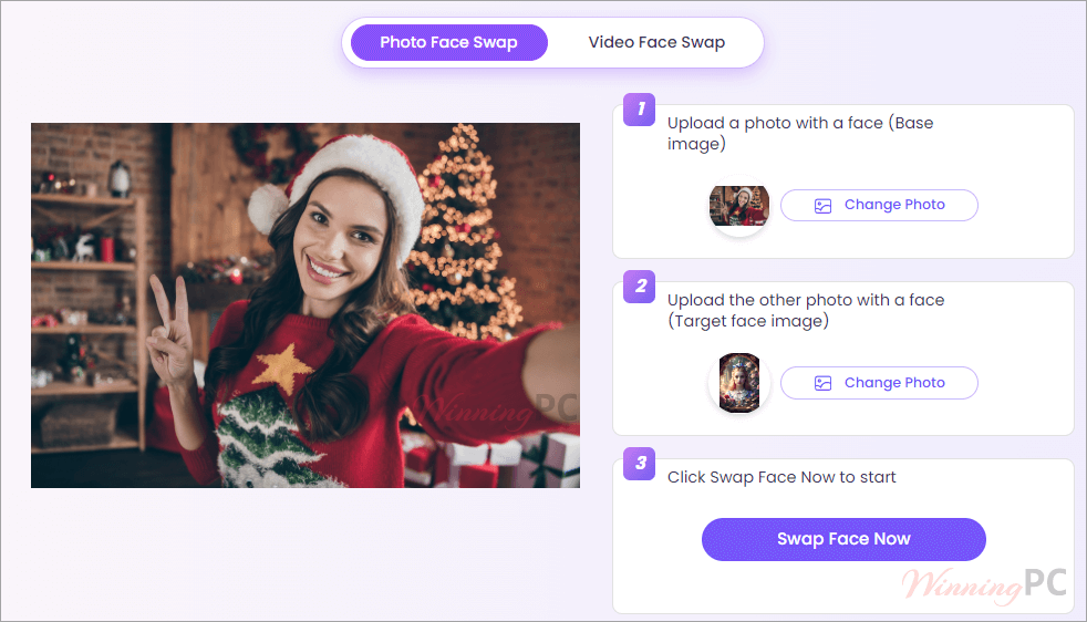 Vidnoz Face Swap Photo Swap