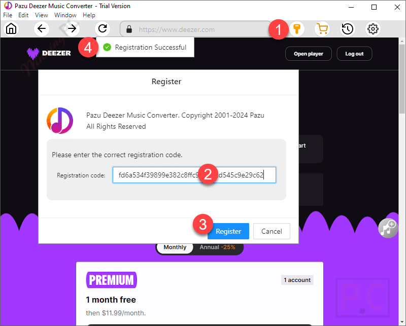 Activate Pazu Deezer Music Converter