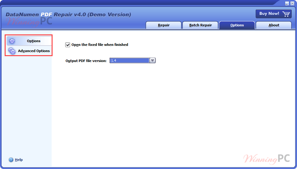 Datanumen Pdf Repair Options Datanumen Pdf Repair Options