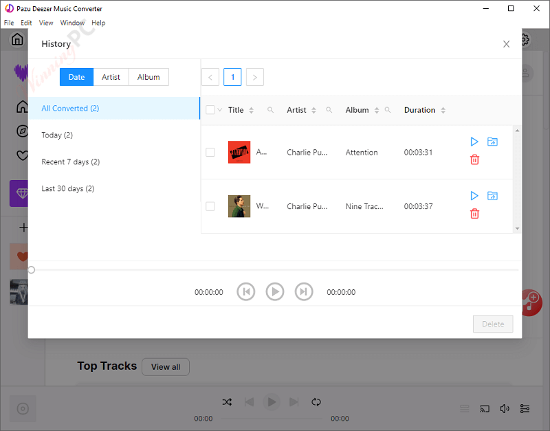 Pazu Deezer Music Converter History