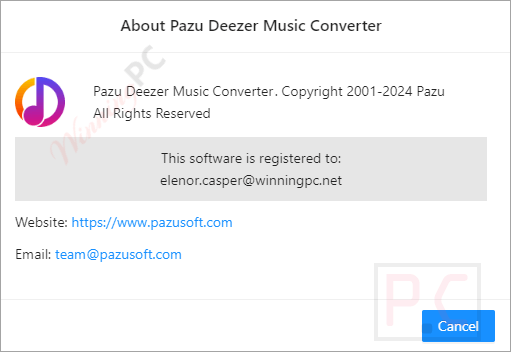 Pazu Deezer Music Converter Info