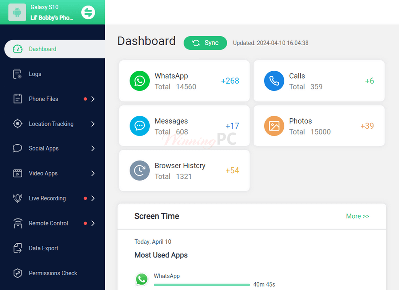 Famiguard Pro For Android Dashboard Famiguard Pro For Android
