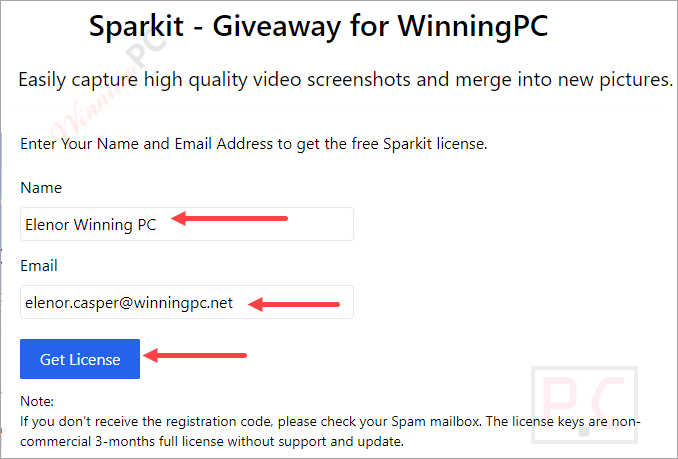 Sparkit Giveaway Page Sparkit Giveaway Page