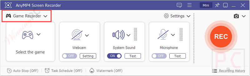 Anymp4 Screen Recorder Game Recorder