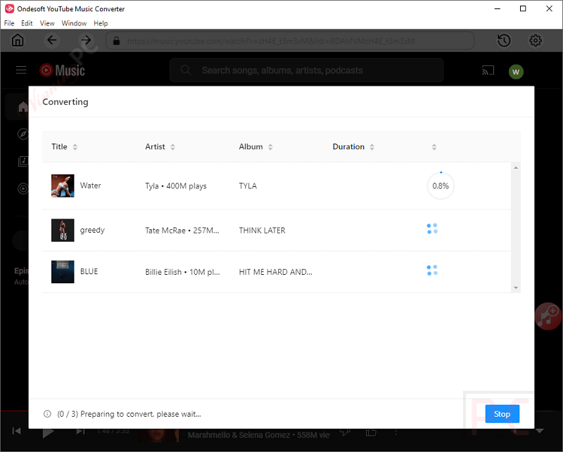 Converting Ondesoft Youtube Music Converter Converting Ondesoft Youtube Music Converter