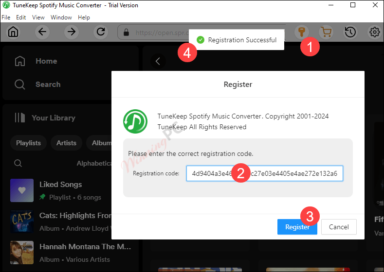 Activate Tunekeep Spotify Music Converter