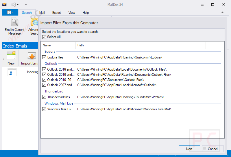 Import Files Maildex Email Manager Import Files Maildex Email Manager