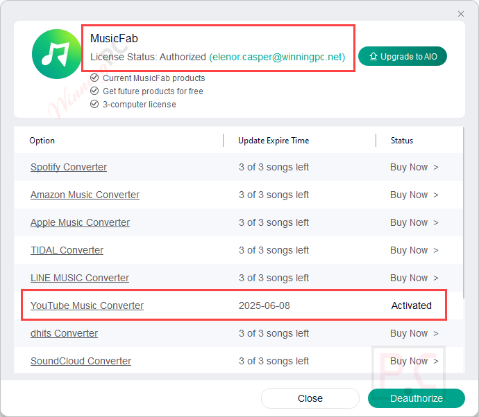 License Status Musicfab Youtube Music Converter License Status Musicfab Youtube Music Converter