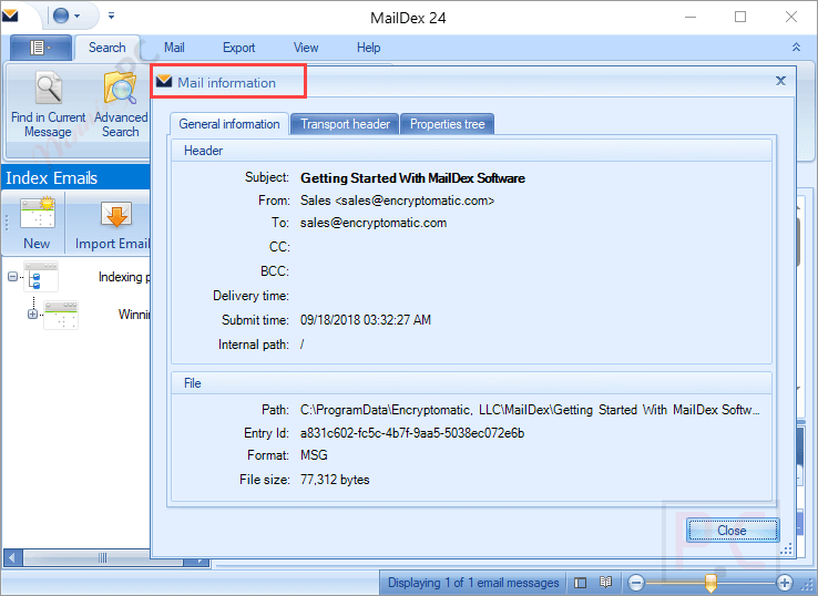 Mail Information Maildex Email Manager Mail Information Maildex Email Manager