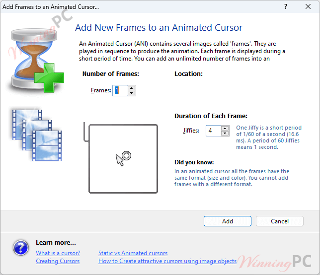 Axialis Cursorworkshop Add Frames Axialis Cursorworkshop Add Frames