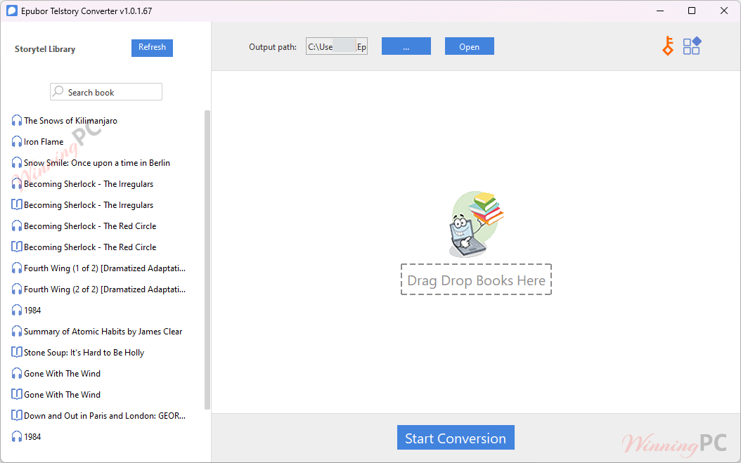 Epubor Telstory Converter Screenshot