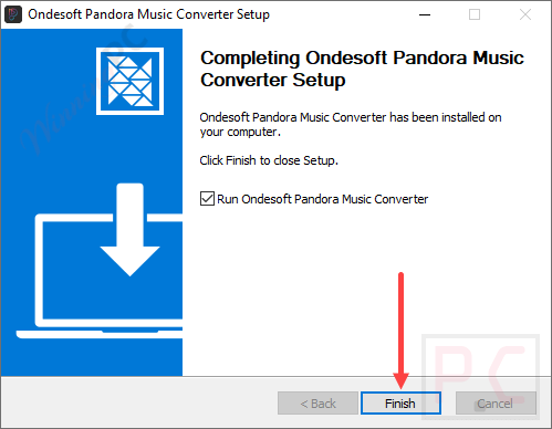 Install Ondesoft Pandora Music Converter Install Ondesoft Pandora Music Converter
