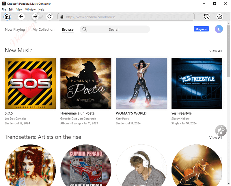 Ondesoft Pandora Music Converter Main Screenshot Free Ondesoft Pandora Music Converter Main Screenshot