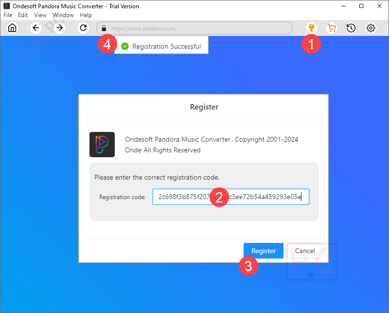 Register Ondesoft Pandora Music Converter Register Ondesoft Pandora Music Converter