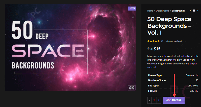 Deep Space Backgrounds Giveaway Page