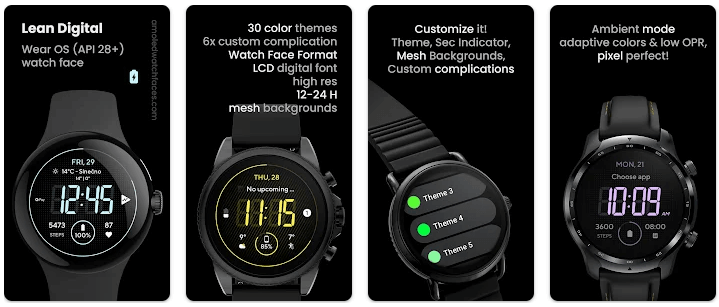 Lean Digital Watch Face Screenshot Lean Digital Watch Face Screenshot
