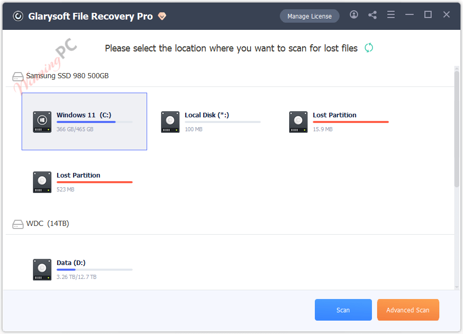 Glarysoft File Recovery Pro Screenshot