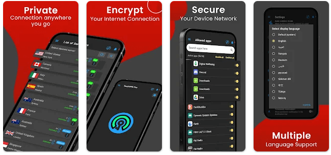 Tech Vpn Pro App For Android Screenshot